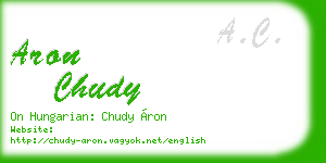 aron chudy business card